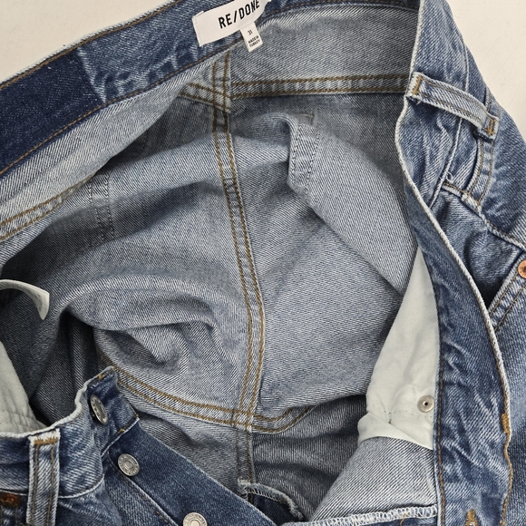 Re/ Done Jeans 70's Stove Pipe Mid Wash Raw Hem - Picture 15 of 15